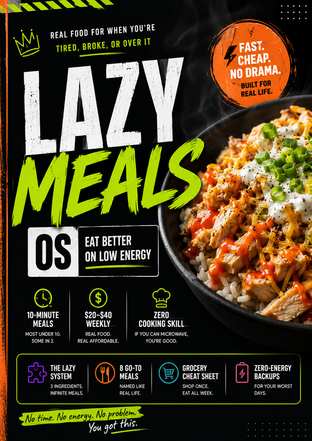 Lazy Meals OS: Eat Real Food When You’re Tired, Broke, or Over It